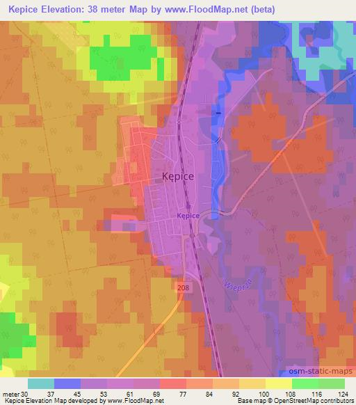 Kepice,Poland Elevation Map