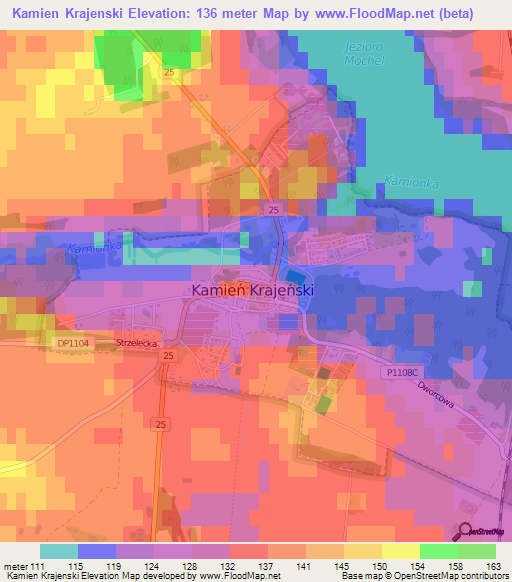 Kamien Krajenski,Poland Elevation Map