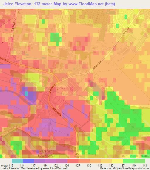 Jelcz,Poland Elevation Map