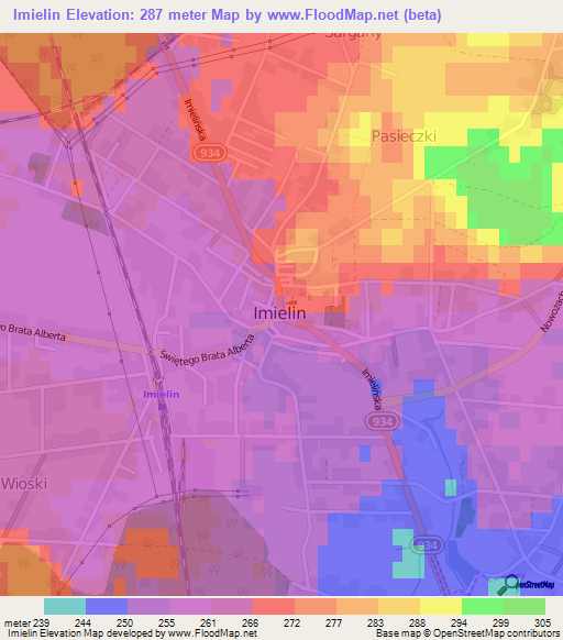 Imielin,Poland Elevation Map