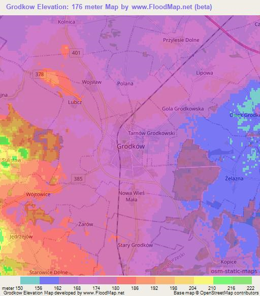 Grodkow,Poland Elevation Map