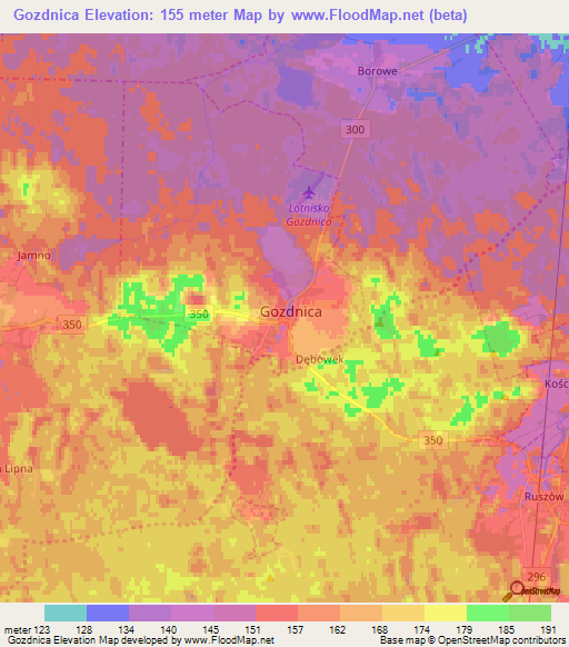 Gozdnica,Poland Elevation Map