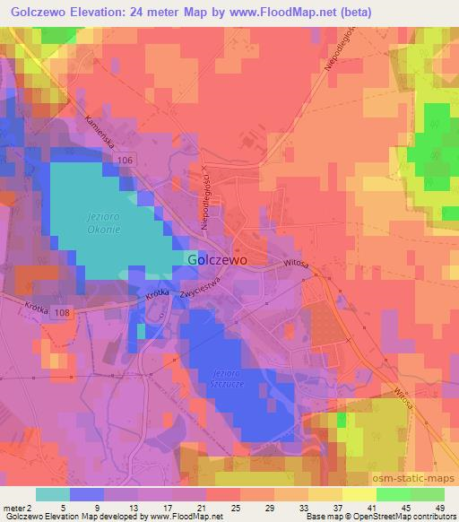 Golczewo,Poland Elevation Map