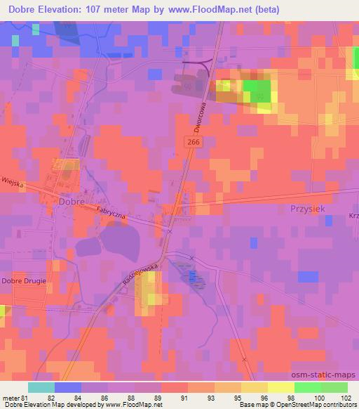 Dobre,Poland Elevation Map