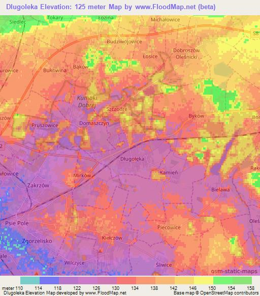 Dlugoleka,Poland Elevation Map