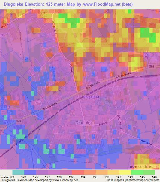 Dlugoleka,Poland Elevation Map