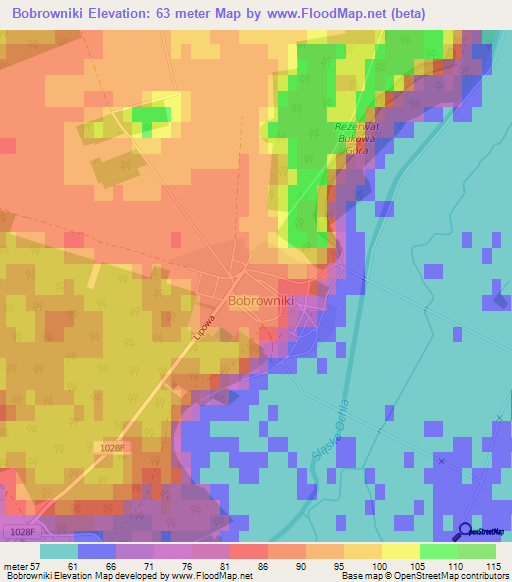 Bobrowniki,Poland Elevation Map