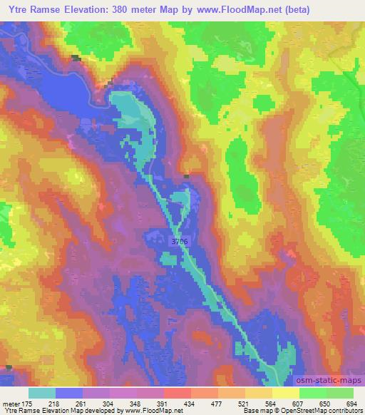 Ytre Ramse,Norway Elevation Map