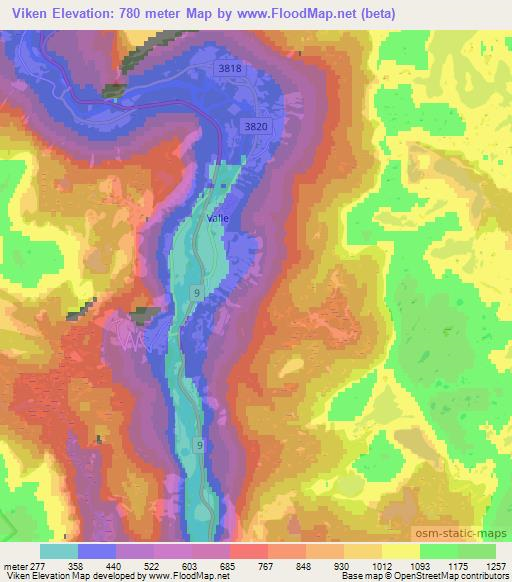 Viken,Norway Elevation Map