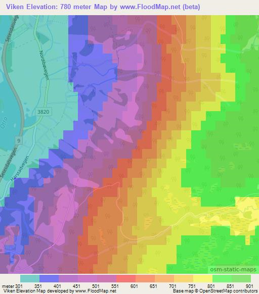Viken,Norway Elevation Map