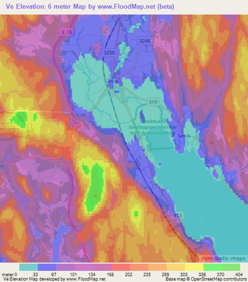 Ve,Norway Elevation Map