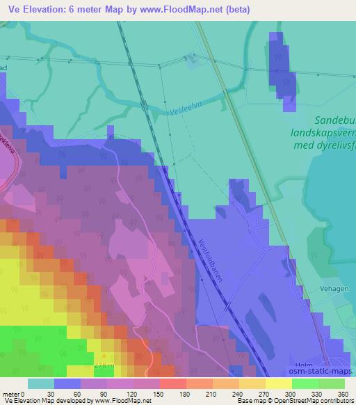 Ve,Norway Elevation Map