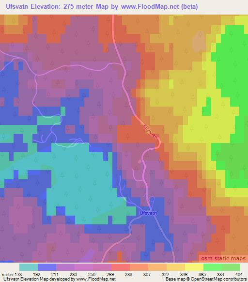 Ufsvatn,Norway Elevation Map
