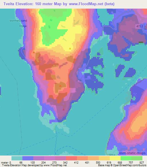 Tveita,Norway Elevation Map