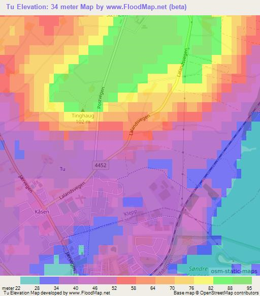 Tu,Norway Elevation Map