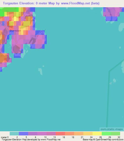 Torgauten,Norway Elevation Map