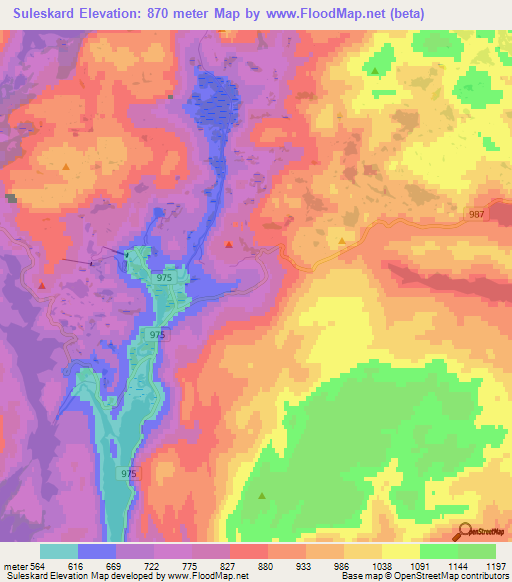 Suleskard,Norway Elevation Map