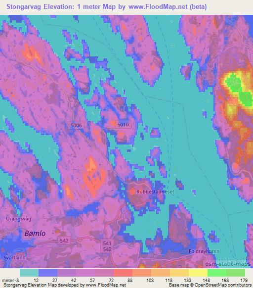 Stongarvag,Norway Elevation Map