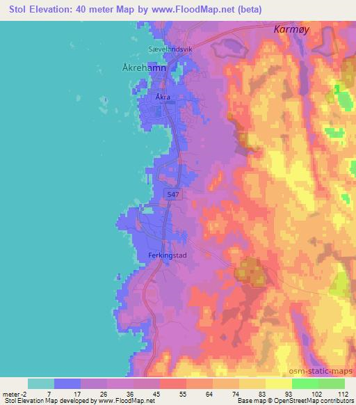 Stol,Norway Elevation Map