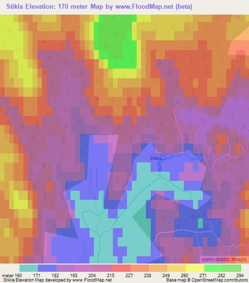 Stikla,Norway Elevation Map