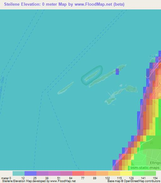 Steilene,Norway Elevation Map