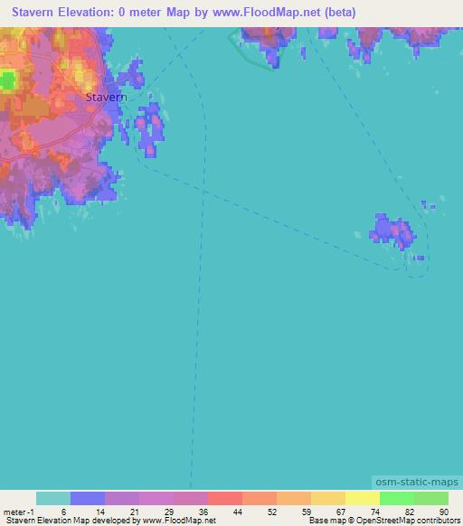 Stavern,Norway Elevation Map