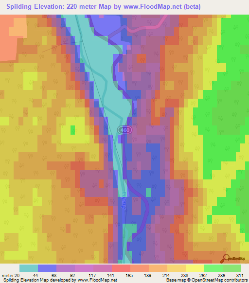 Spilding,Norway Elevation Map