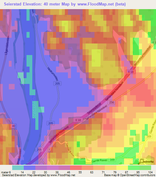 Seierstad,Norway Elevation Map