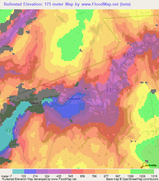 Rullestad,Norway Elevation Map