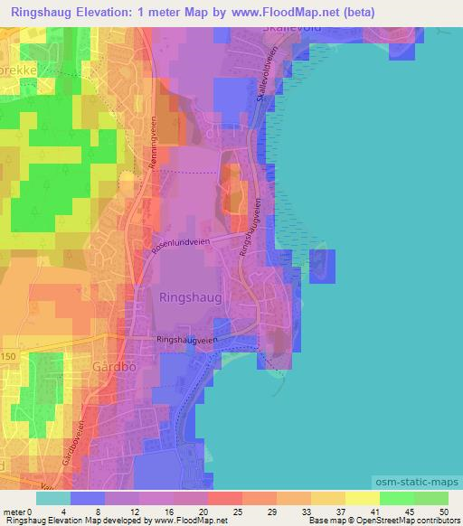 Ringshaug,Norway Elevation Map