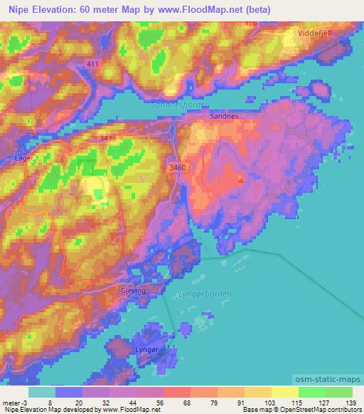 Nipe,Norway Elevation Map