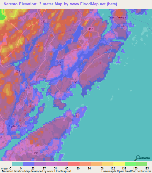Naresto,Norway Elevation Map
