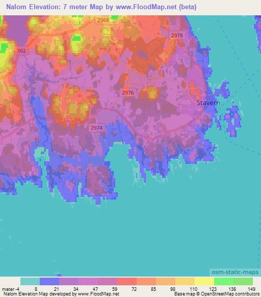 Nalom,Norway Elevation Map