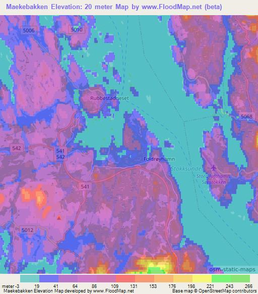 Maekebakken,Norway Elevation Map