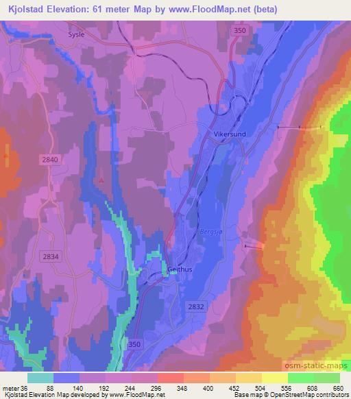 Kjolstad,Norway Elevation Map