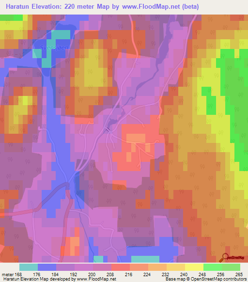 Haratun,Norway Elevation Map