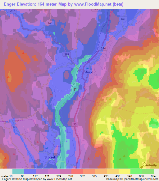 Enger,Norway Elevation Map
