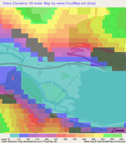 Dalen,Norway Elevation Map