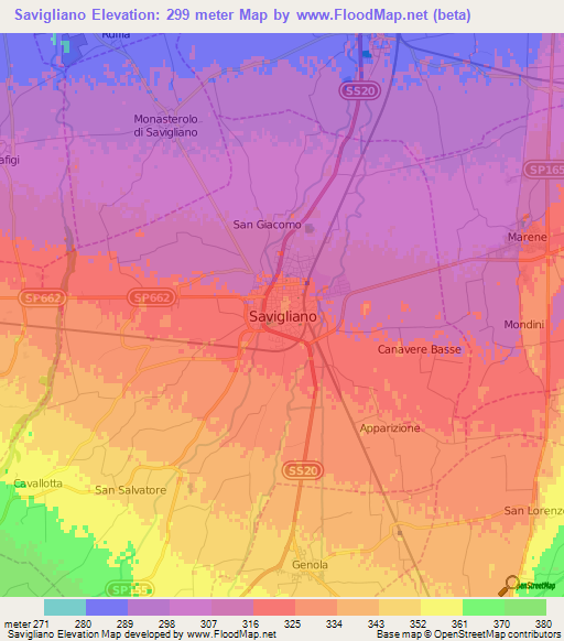 Savigliano,Italy Elevation Map
