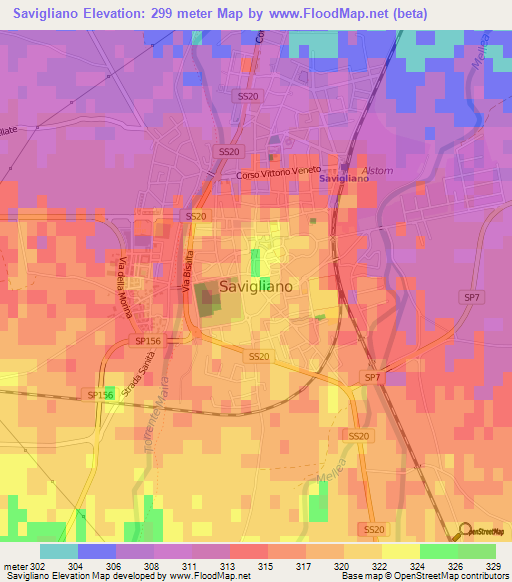 Savigliano,Italy Elevation Map