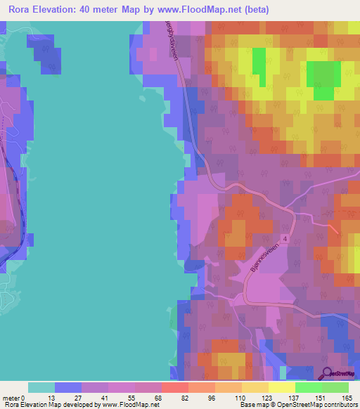 Rora,Norway Elevation Map