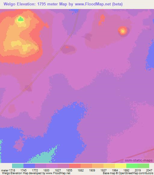 Welgo,Ethiopia Elevation Map