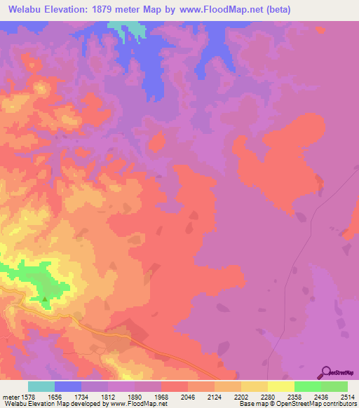 Welabu,Ethiopia Elevation Map