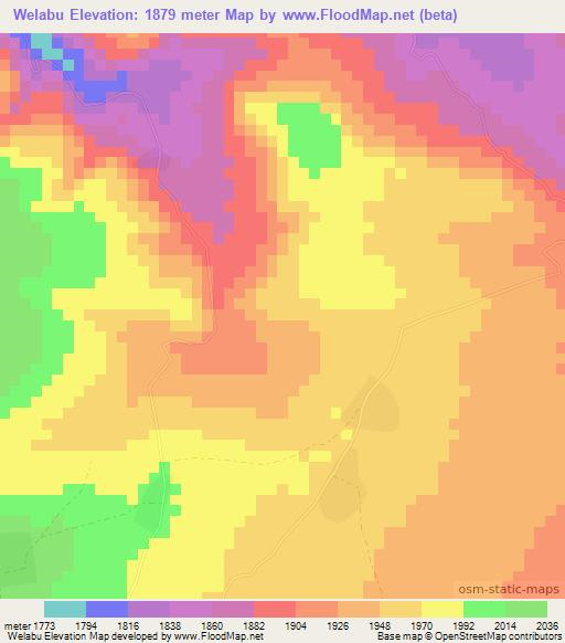 Welabu,Ethiopia Elevation Map