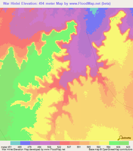 War Hinlei,Ethiopia Elevation Map
