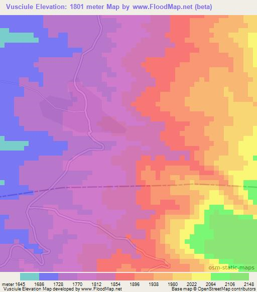 Vusciule,Ethiopia Elevation Map