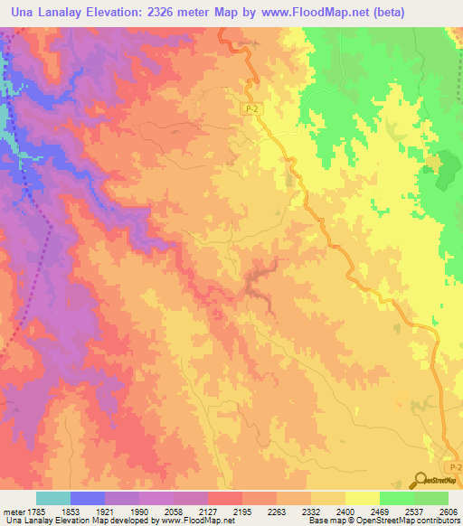 Una Lanalay,Eritrea Elevation Map