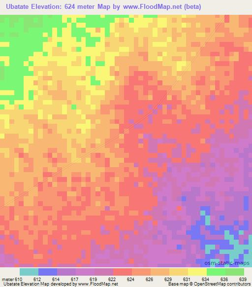 Ubatate,Ethiopia Elevation Map