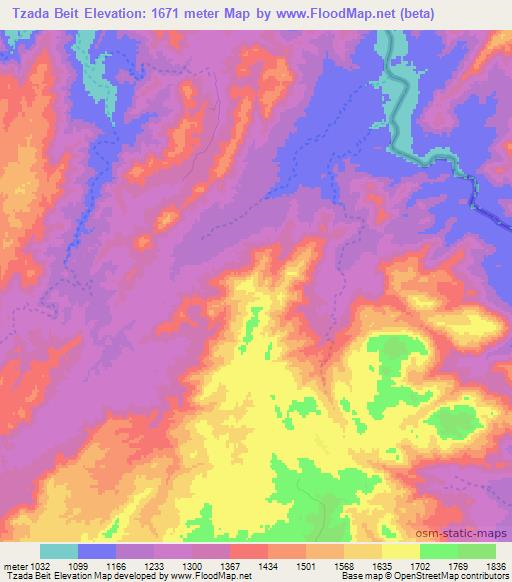 Tzada Beit,Ethiopia Elevation Map