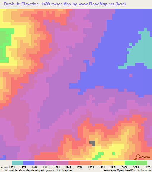 Tumbule,Ethiopia Elevation Map
